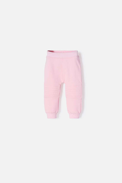 JOGGER DE LITTLEMIC CON CINTURA ELÁSTICA ROSADO PARA NIÑA 2T-5T