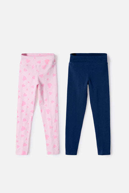 PACK X2 LEGGINGS MIC PARA NIÑA