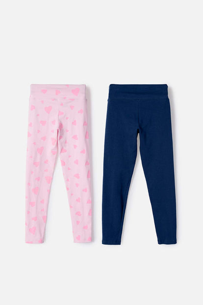 PACK X2 LEGGINGS MIC PARA NIÑA
