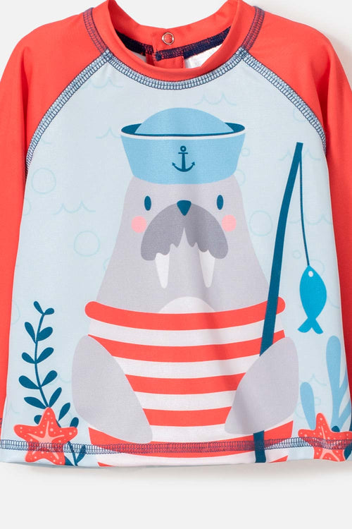 CONJUNTO DE BAÑO LITTLEMIC CON SOMBRERO MULTICOLOR PARA BEBÉ NIÑO