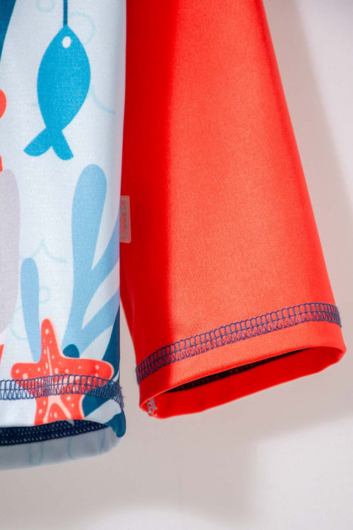 CONJUNTO DE BAÑO LITTLEMIC CON SOMBRERO MULTICOLOR PARA BEBÉ NIÑO