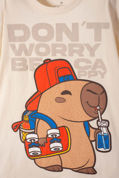 CAMISETA DE MIC MANGA CORTA ALMENDRA PARA NIÑO