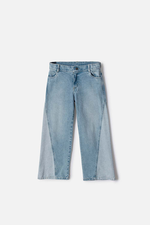 JEAN DE MIC DENIM BOTA AMPLIA AZUL PARA NIÑA