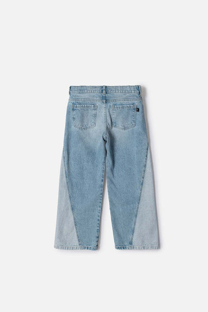 JEAN DE MIC DENIM BOTA AMPLIA AZUL PARA NIÑA