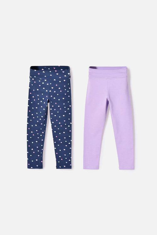 PACK X2 LEGGINS DE LITTLEMIC MULTICOLOR PARA NIÑA 2T A 5T
