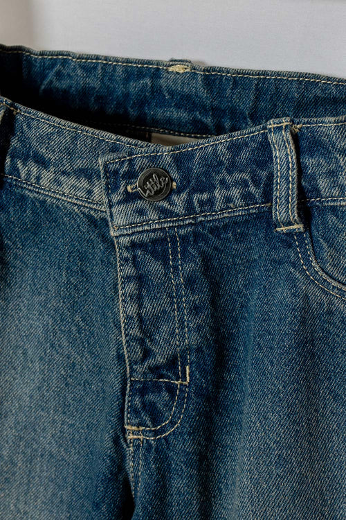 JEAN DE LITTLEMIC CON BOLSILLOS AZUL PARA NIÑO 2T A 6T