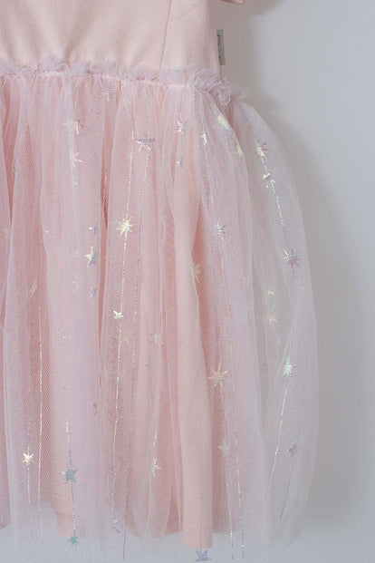 VESTIDO DE LITTLEMIC CON TULL ROSA PARA BEBÉ NIÑA