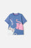 CAMISETA DE MIC MANGA CORTA AZUL PARA NIÑA