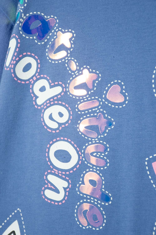 CAMISETA DE MIC MANGA CORTA AZUL PARA NIÑA