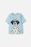 CAMISETA DE MIC MANGA CORTA AZUL PARA NIÑA