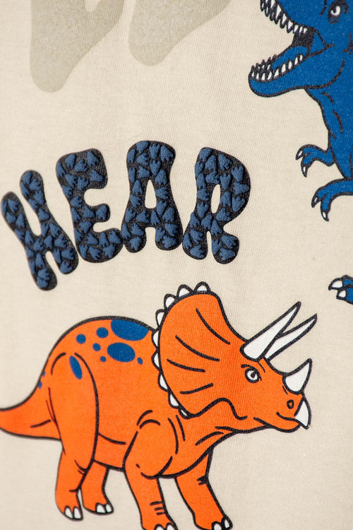 BUZO DE STITCH Y CAPYBARA CERRADO MARFIL PARA NIÑA