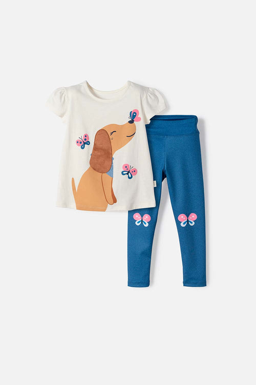 CONJUNTO DE LITTLEMIC CON PANTALÓN LARGO MULTICOLOR PARA NIÑA 2T A 6T