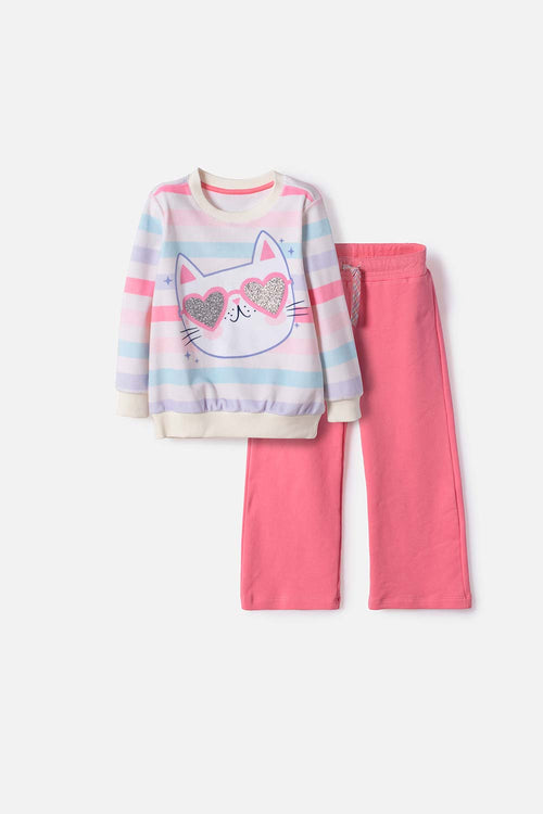 CONJUNTO DE LITTLEMIC PANTALÓN LARGO MULTICOLOR PARA NIÑA 2T A 6T