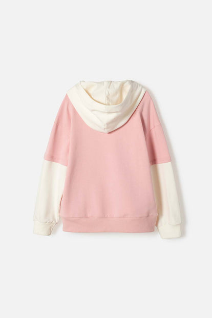 BUZO DE MIC CON CAPUCHA ROSADO PARA NIÑA