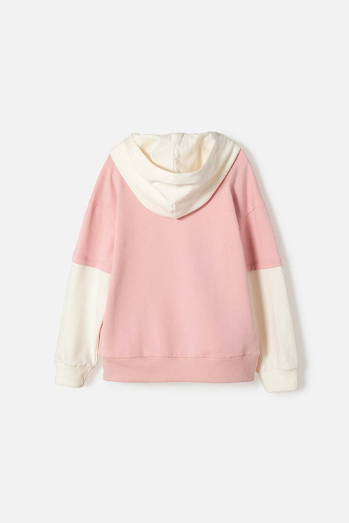 BUZO DE MIC CON CAPUCHA ROSADO PARA NIÑA