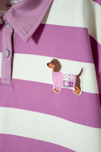 CAMISETA TIPO POLO DE MIC MULTICOLOR PARA NIÑA