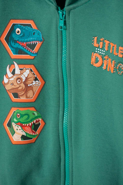 BUZO DE LITTLEMIC CON CIERRE VERDE PARA NIÑO 2T A 6T