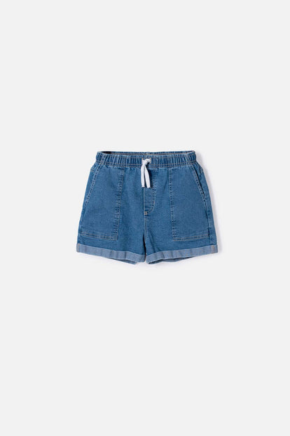 SHORT DE MIC CON CORDON AZUL PARA NIÑA