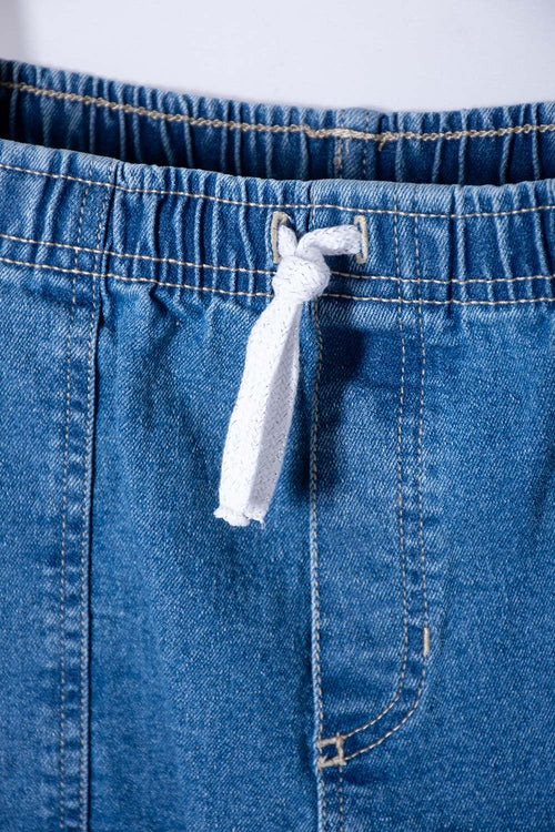 SHORT DE MIC CON CORDON AZUL PARA NIÑA