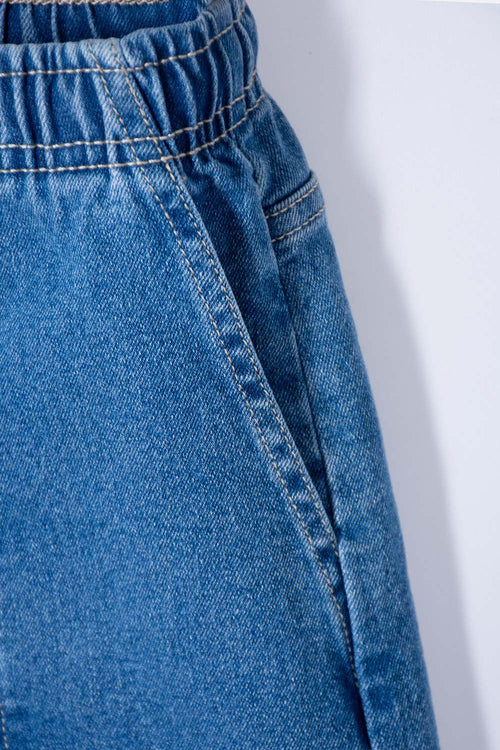 SHORT DE MIC CON CORDON AZUL PARA NIÑA