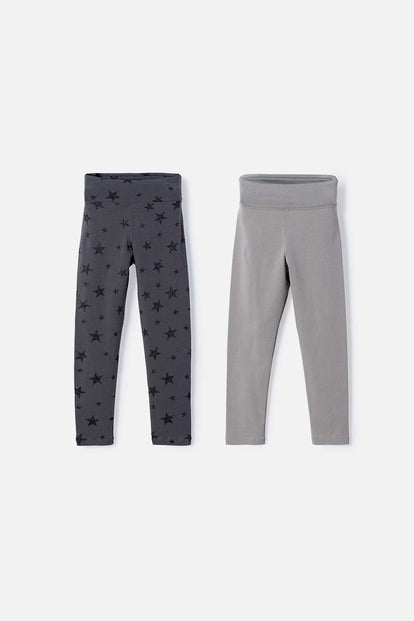 PACK X2 LEGGINS DE LITTLEMIC MULTICOLOR PARA NIÑA 2T A 6T