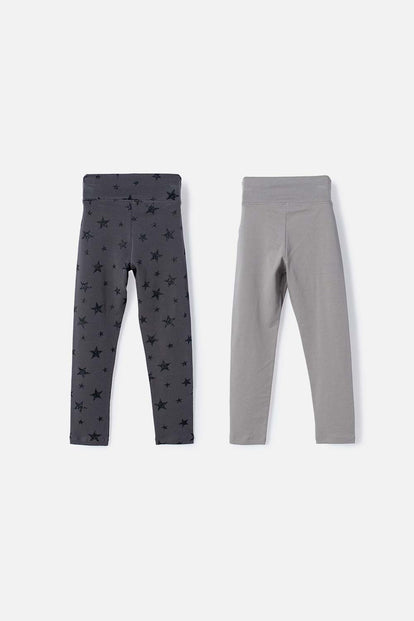PACK X2 LEGGINS DE LITTLEMIC MULTICOLOR PARA NIÑA 2T A 6T