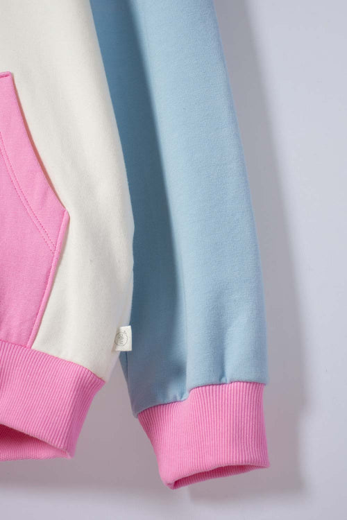 BUZO DE MIC CON CAPUCHA MULTICOLOR PARA NIÑA