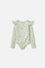 VESTIDO DE BAÑO DE MIC MANGA LARGA VERDE PARA NIÑA