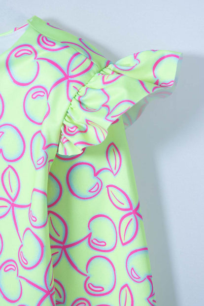 VESTIDO DE BAÑO DE MIC MANGA LARGA VERDE PARA NIÑA