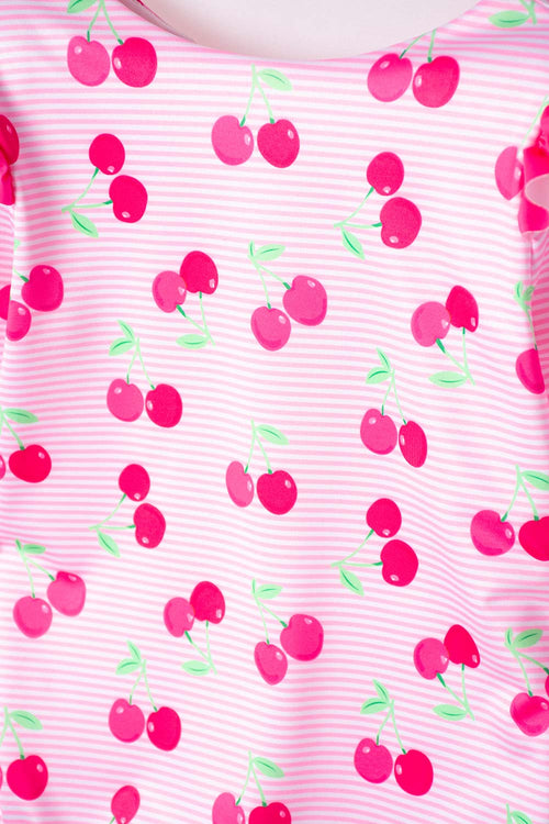VESTIDO DE BAÑO LITTLEMIC MANGA LARGA ROSADO PARA NIÑA 2T A 6T