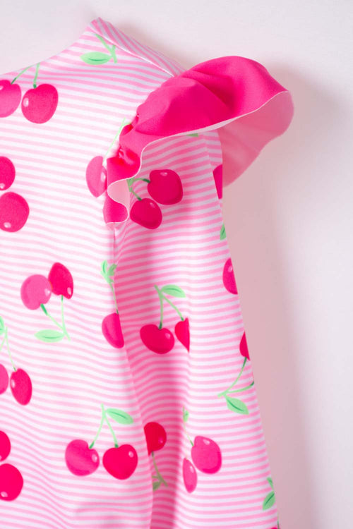 VESTIDO DE BAÑO LITTLEMIC MANGA LARGA ROSADO PARA NIÑA 2T A 6T