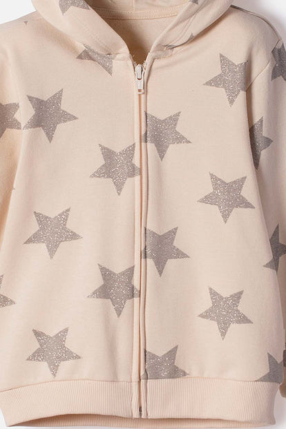 BUZO DE LITTLEMIC CON CAPUCHA CAFÉ PARA NIÑA 2T A 6T