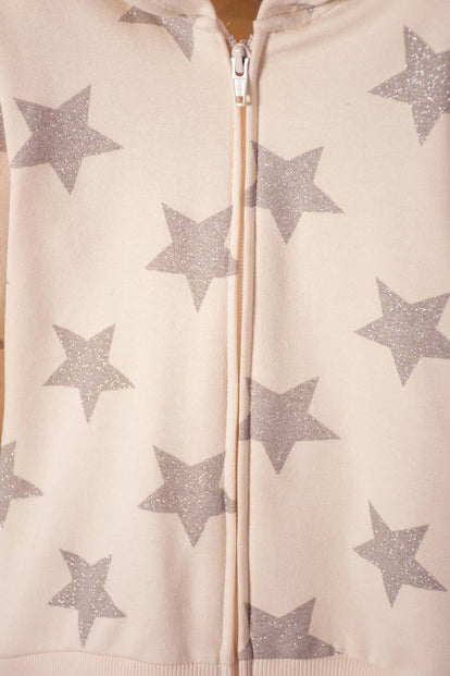 BUZO DE LITTLEMIC CON CAPUCHA CAFÉ PARA NIÑA 2T A 6T