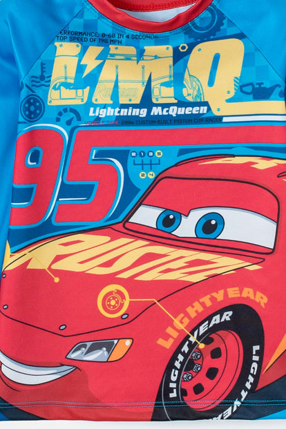 CONJUNTO DE BAÑO CARS MANGA LARGA MULTICOLOR PARA NIÑO 2T A 5T