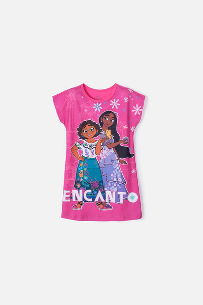  PIJAMA DE ENCANTO TIPO BATOLA FUCSIA PARA NIÑA 2T A 5T