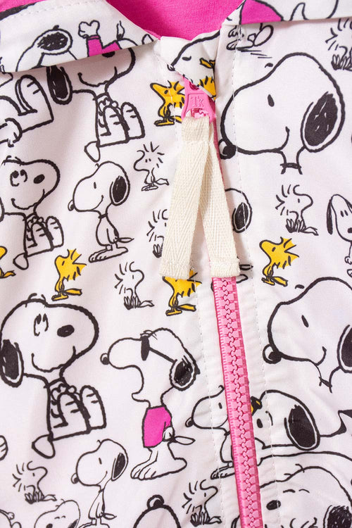 Card slide image -  CHAQUETA DE SNOOPY CON CAPUCHA MARFIL Y ROSADA PARA BEBÉ NIÑA