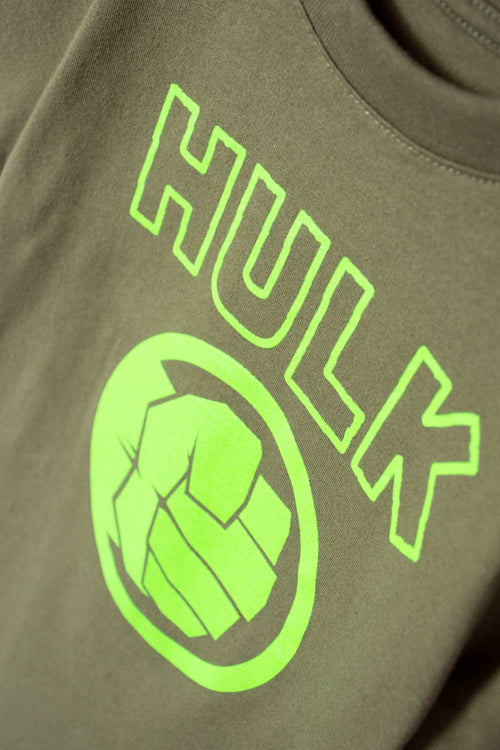 CAMISETA DE HULK MANGA CORTA VERDE PARA NIÑO 2T A 5T