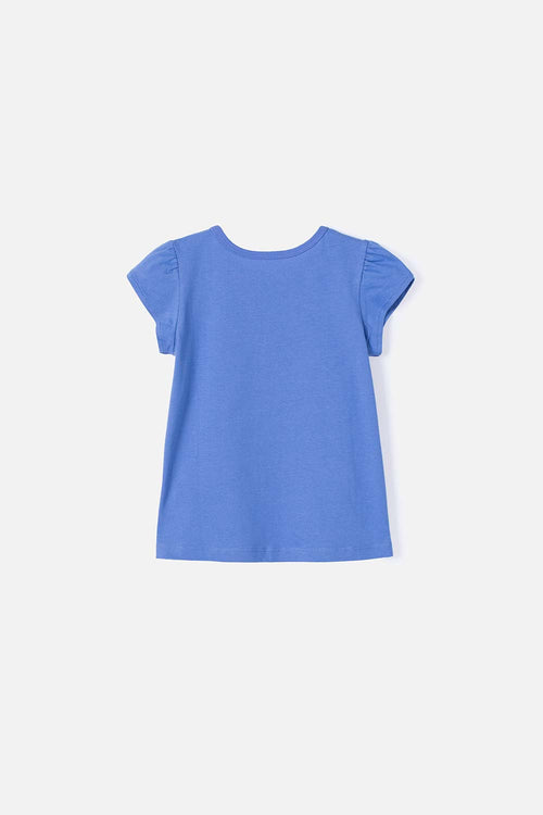 CAMISETA DE LA SIRENITA MANGA CORTA MORADA PARA NIÑA 2T A 5T