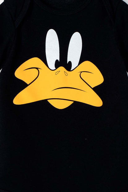 BODY DEL PATO LUCAS MANGA CORTA NEGRO PARA BEBÉ NIÑO