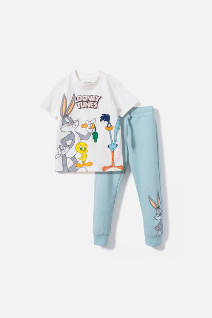 CONJUNTO DE LOONEY TUNES CON PANTALÓN LARGO UNISEX