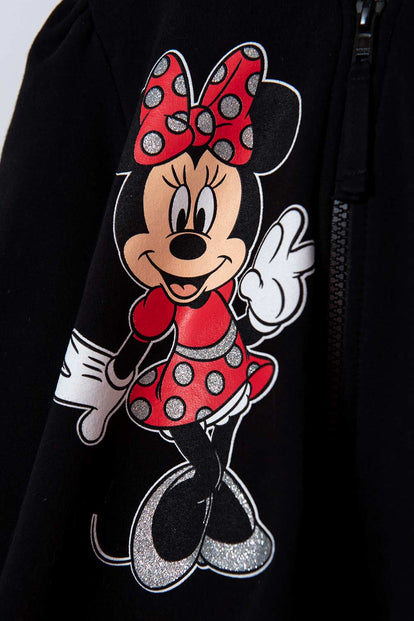  BUZO DE MINNIE MOUSE NEGRO CON BOLERO PARA NIÑA 2T A 5T