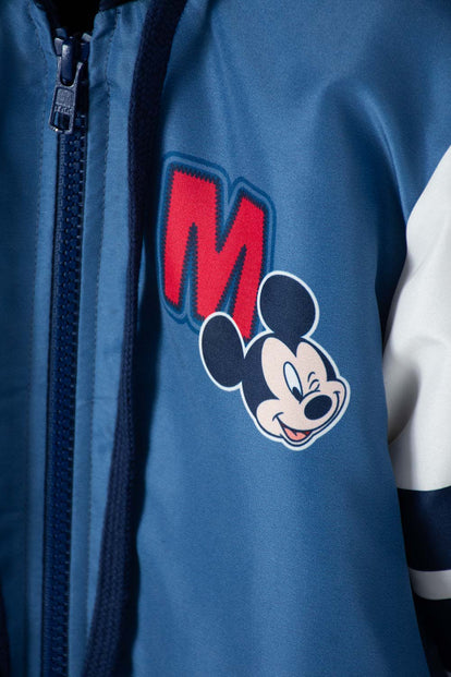 CHAQUETA DE MICKEY MOUSE CON CAPUCHA AZUL Y MARFIL UNISEX