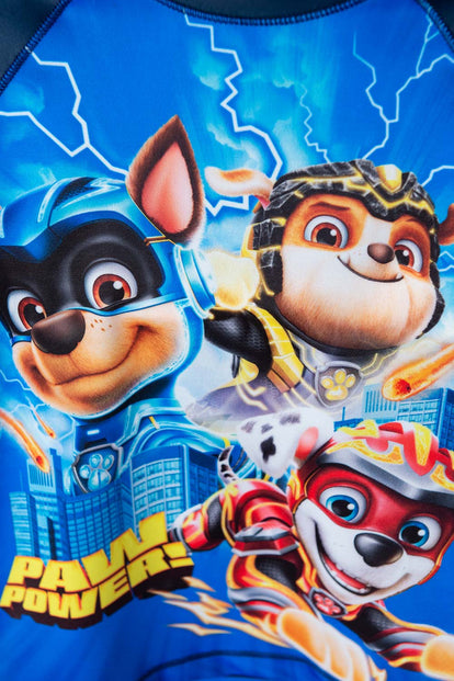 CONJUNTO DE BAÑO PAW PATROL DE MANGA LARGA AZUL OSCURO PARA NIÑO 2T A 5T