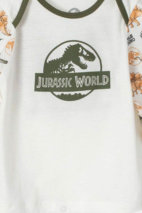 Card slide image -  PIJAMA DE JURASSIC WORLD MARFIL DE PANTALÓN LARGO PARA BEBÉ NIÑO