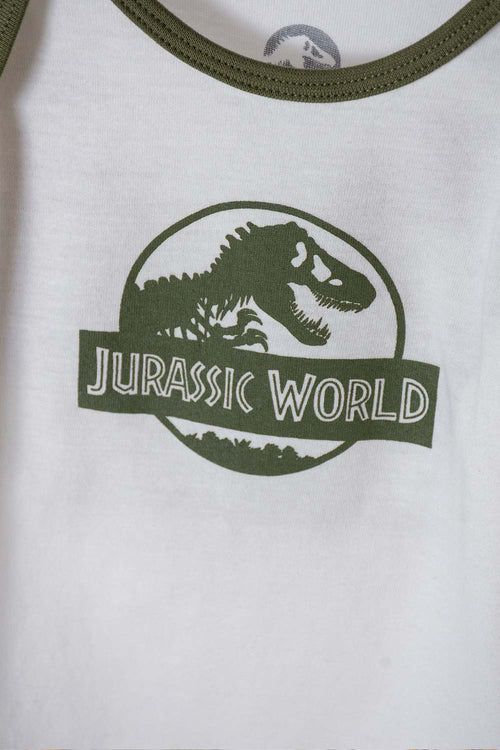 Card slide image -  PIJAMA DE JURASSIC WORLD MARFIL DE PANTALÓN LARGO PARA BEBÉ NIÑO