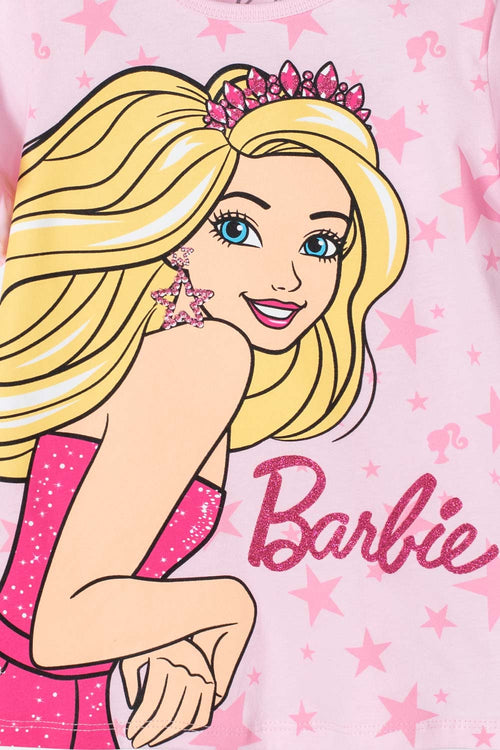 Card slide image -  CAMISETA DE BARBIE MANGA CORTA ROSADA PARA NIÑA