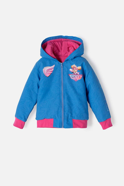 Card slide image -  CHAQUETA DE PAW PATROL CON CAPUCHA AZUL Y FUCSIA PARA NIÑA 2T A 5T