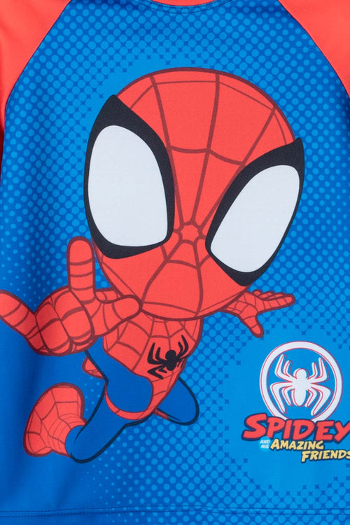 Card slide image -  CONJUNTO DE BAÑO DE SPIDEY AND HIS AMAZING FRIENDS MANGA LARGA ROJO PARA NIÑO 2T A 5T