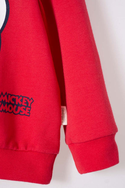 CONJUNTO DE MICKEY MOUSE CON PANTALÓN ROJO Y AZUL PARA BEBÉ NIÑO