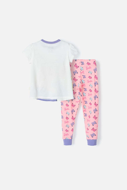 PIJAMA DE BARBIE MANGA CORTA MULTICOLOR PARA NIÑA